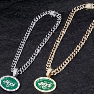 20" or 24" New York Jets Football Team Iced Chain Necklace